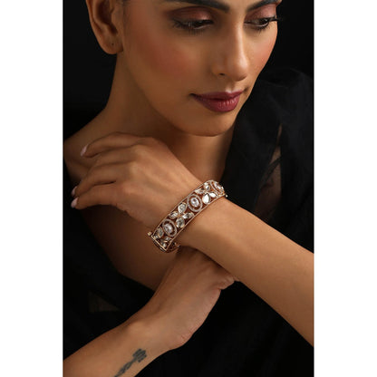 SWABHIMANN White Polki Kada