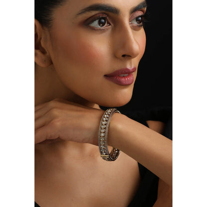 SWABHIMANN White Polki Kada