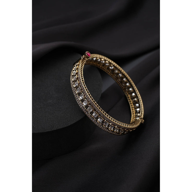 SWABHIMANN White Polki Kada