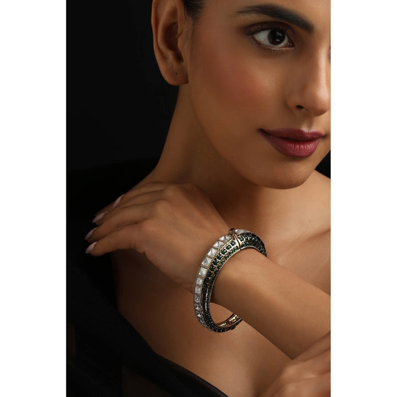 SWABHIMANN Multi-Color Polki Kada