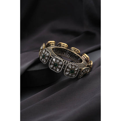 SWABHIMANN Green Victorian Polki Kada