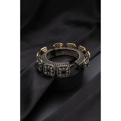 SWABHIMANN Green Victorian Polki Kada