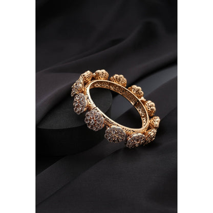 SWABHIMANN Rose White Polki Kada