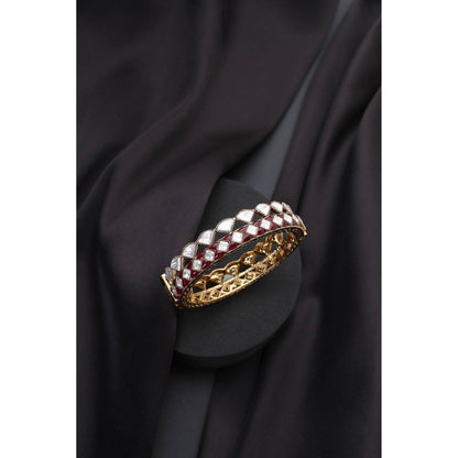 SWABHIMANN Multi-Color Polki Kada