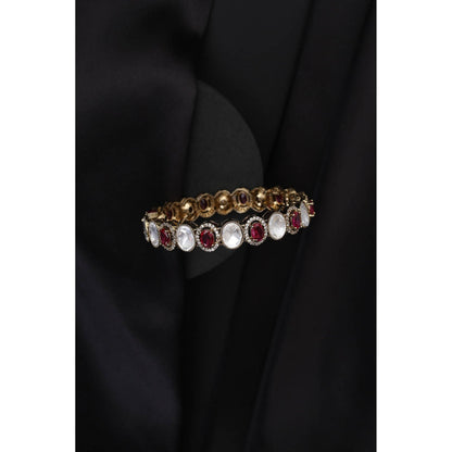 SWABHIMANN Multi-Color Polki Kada