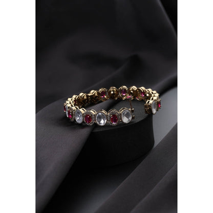 SWABHIMANN Multi-Color Polki Kada