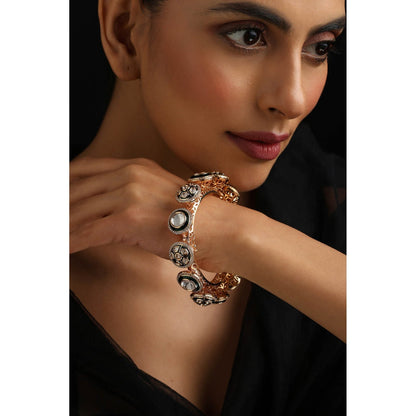 SWABHIMANN White Polki Pacheli Kada