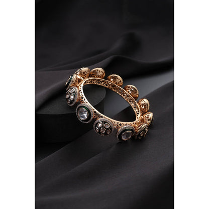 SWABHIMANN White Polki Pacheli Kada