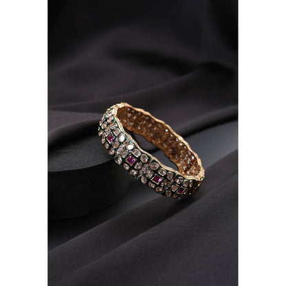 SWABHIMANN Multi-Color Polki Kada