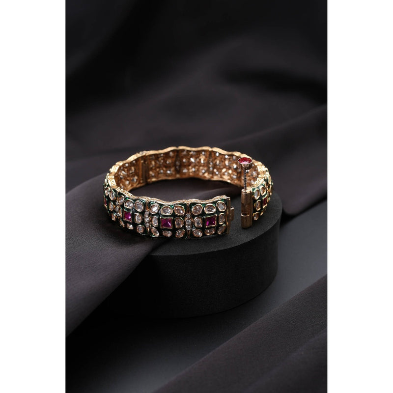 SWABHIMANN Multi-Color Polki Kada