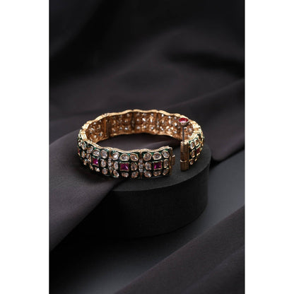 SWABHIMANN Multi-Color Polki Kada