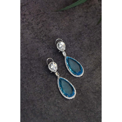 SWABHIMANN Astor Sapphire Crystal Zirconia Dangler Earrings