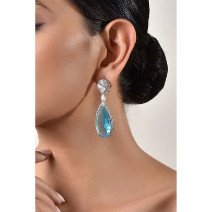SWABHIMANN Astor Sapphire Crystal Zirconia Dangler Earrings