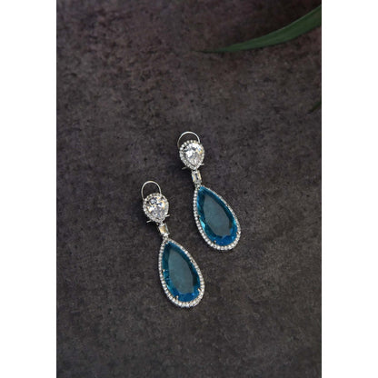 SWABHIMANN Astor Sapphire Crystal Zirconia Dangler Earrings