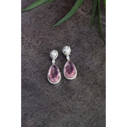 SWABHIMANN Astor Rose Crystal Zirconia Dangler Earrings