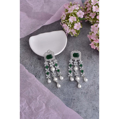 SWABHIMANN Charlotte Emerald Dangler Earrings