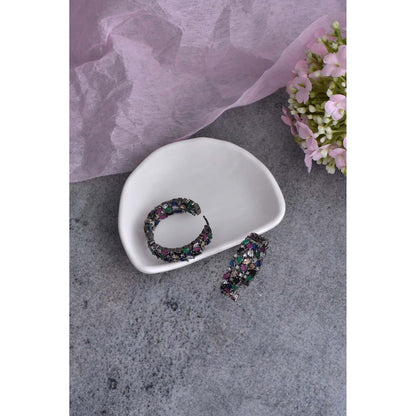 SWABHIMANN Audrey Multicolour Hoop Earrings