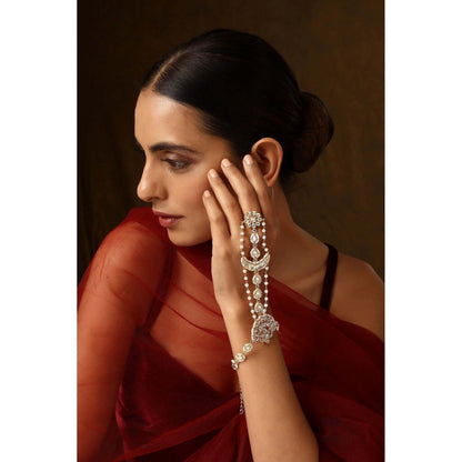 SWABHIMANN Bhumika Gold Polki Hath Phool