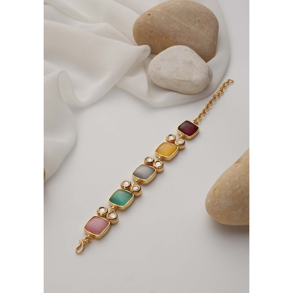 SWABHIMANN Irsa Multicolour Zirconia Bracelet