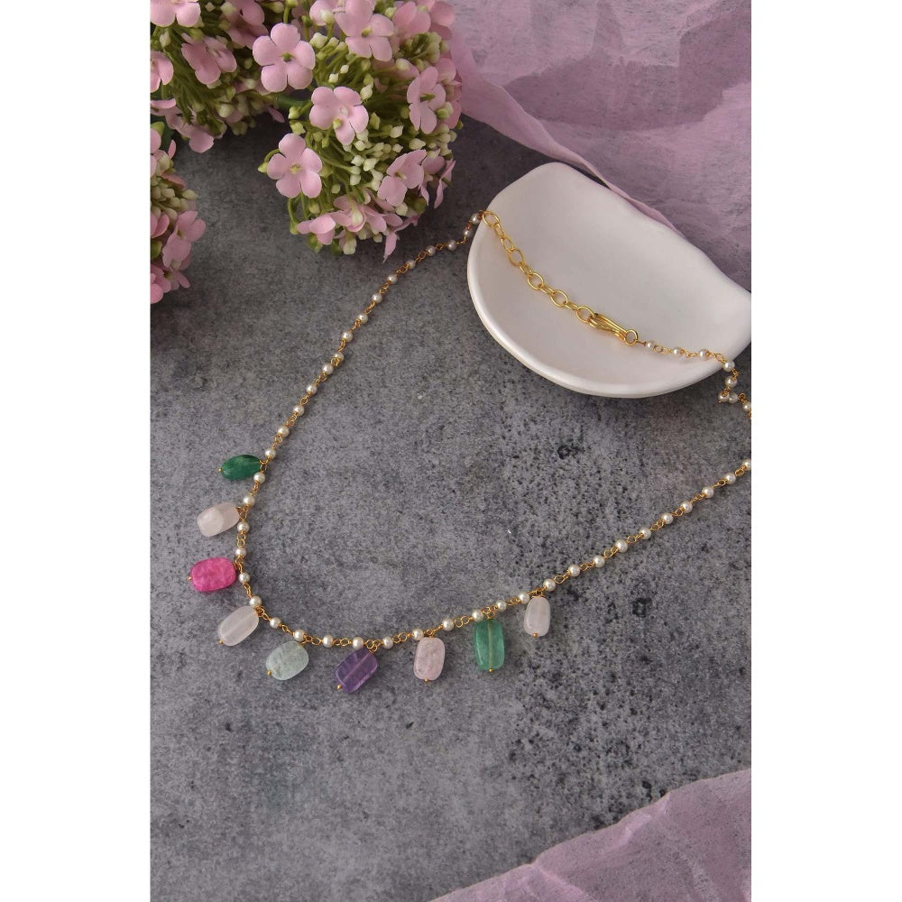 SWABHIMANN Rachel Multicolour Pearl Necklace