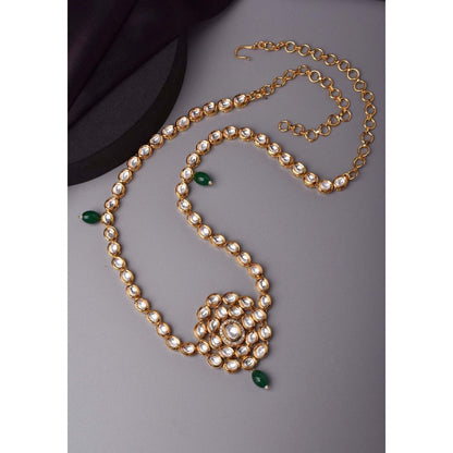 SWABHIMANN Kanika White Kundan Kamar Band