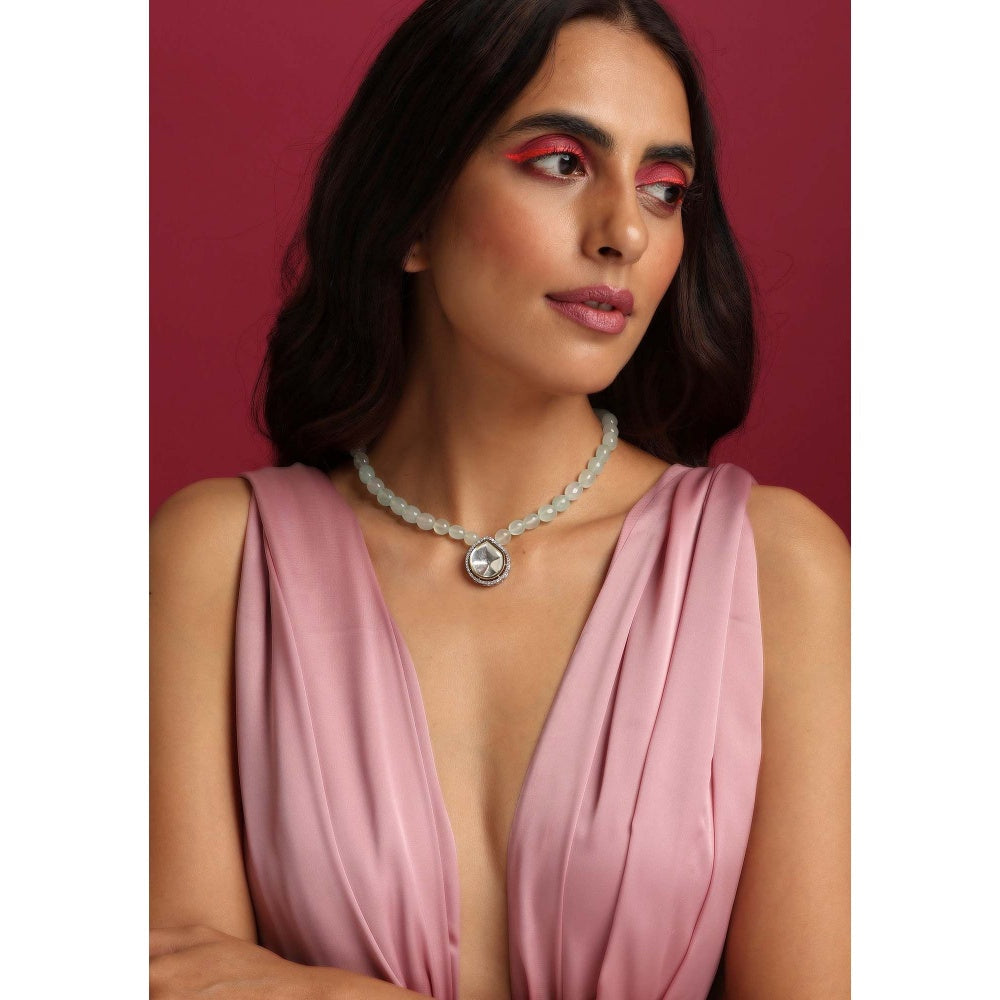 SWABHIMANN Hailee White Polki Pendant