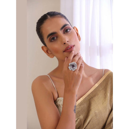 SWABHIMANN Brea Multicolour Zirconia Ring