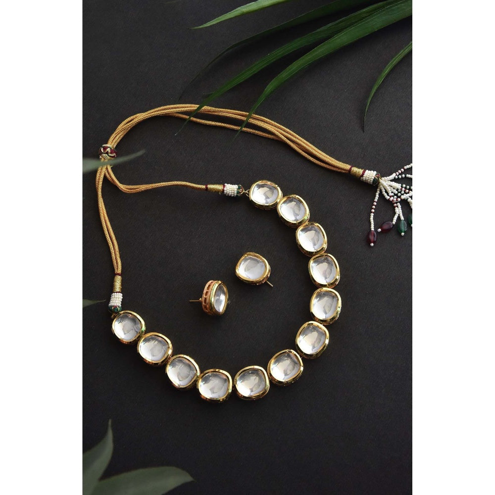 SWABHIMANN Amala Gold Plated Kundan Choker Necklace Set