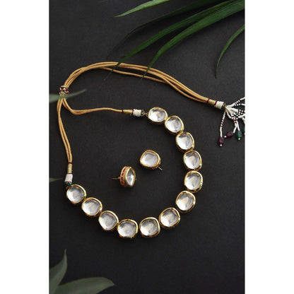 SWABHIMANN Amala Gold Plated Kundan Choker Necklace Set