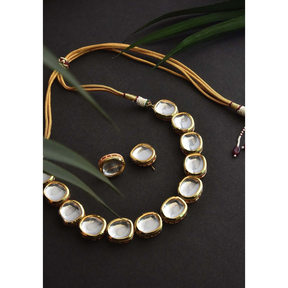 SWABHIMANN Amala Gold Plated Kundan Choker Necklace Set