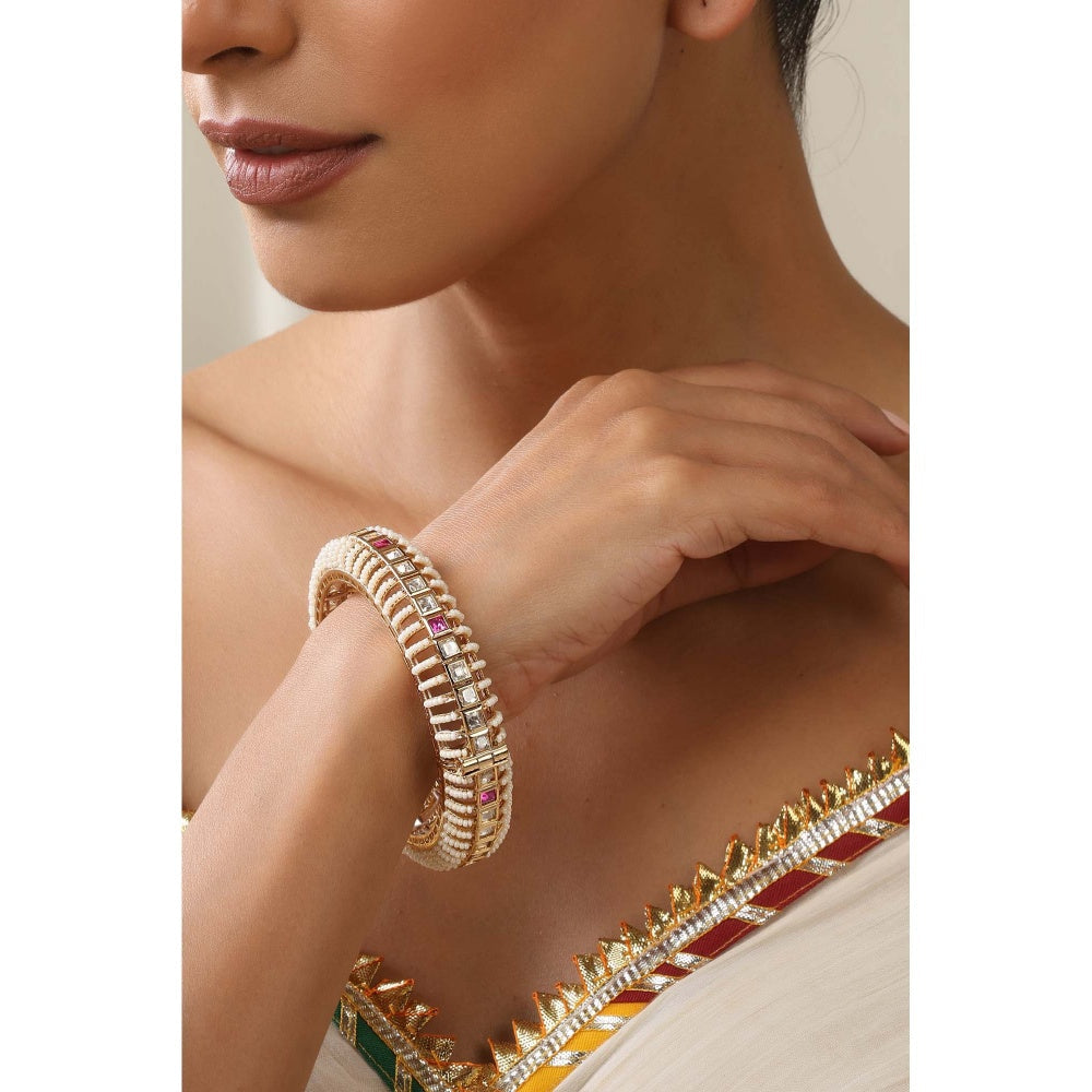 SWABHIMANN Tanika Multicolour Polki Kada