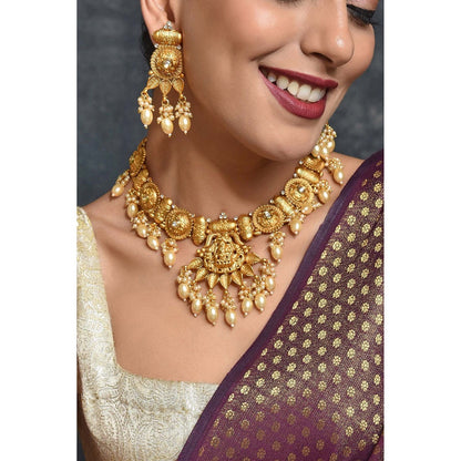 SWABHIMANN Shobha Temple Work Necklace Set