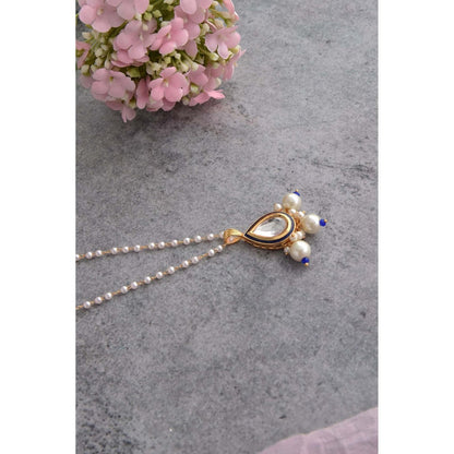 SWABHIMANN Varini Multicolour Kundan and Pearl Pendant