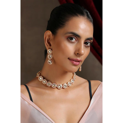SWABHIMANN Manya Pink Meenakari Kundan Necklace Set