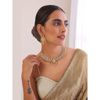 SWABHIMANN Bhumika Multicolour Jadau Kundan Necklace Set