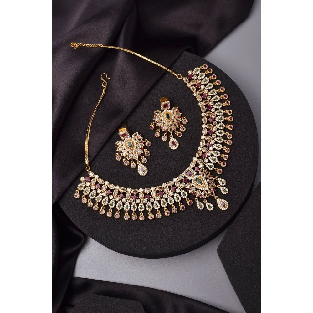 SWABHIMANN Bhumika Multicolour Jadau Kundan Necklace Set