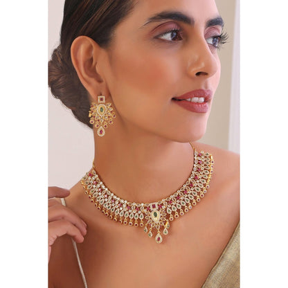 SWABHIMANN Bhumika Multicolour Jadau Kundan Necklace Set