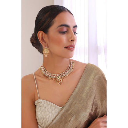 SWABHIMANN Bhumika Multicolour Jadau Kundan Necklace Set