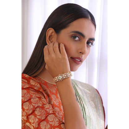SWABHIMANN Dimani Green Polki Bracelet