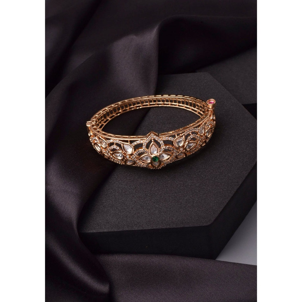 SWABHIMANN Dimani Green Polki Bracelet