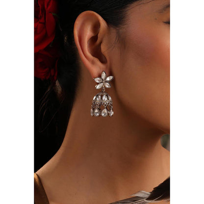 SWABHIMANN Elva Gold Polki Jhumka Earrings