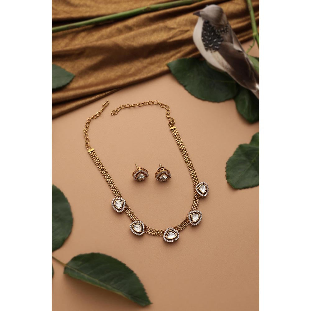 SWABHIMANN Reksha Gold Polki Jewellery Set
