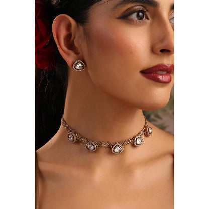 SWABHIMANN Reksha Gold Polki Jewellery Set