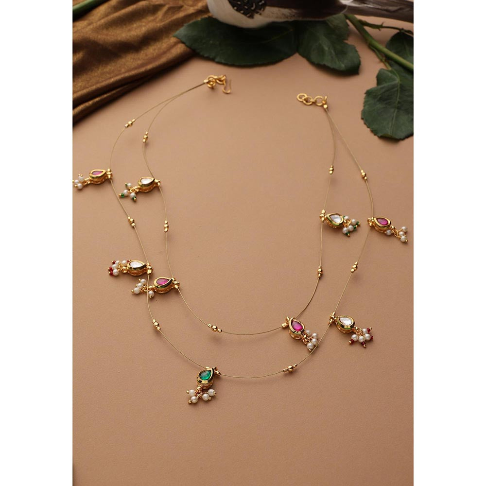 SWABHIMANN Sirohi Multicolour Polki Necklace