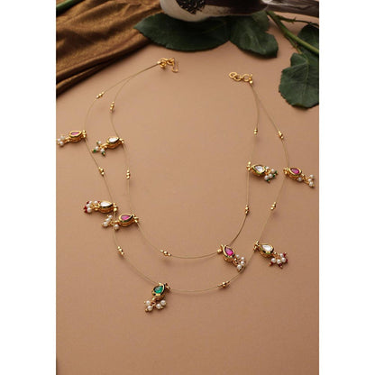 SWABHIMANN Sirohi Multicolour Polki Necklace