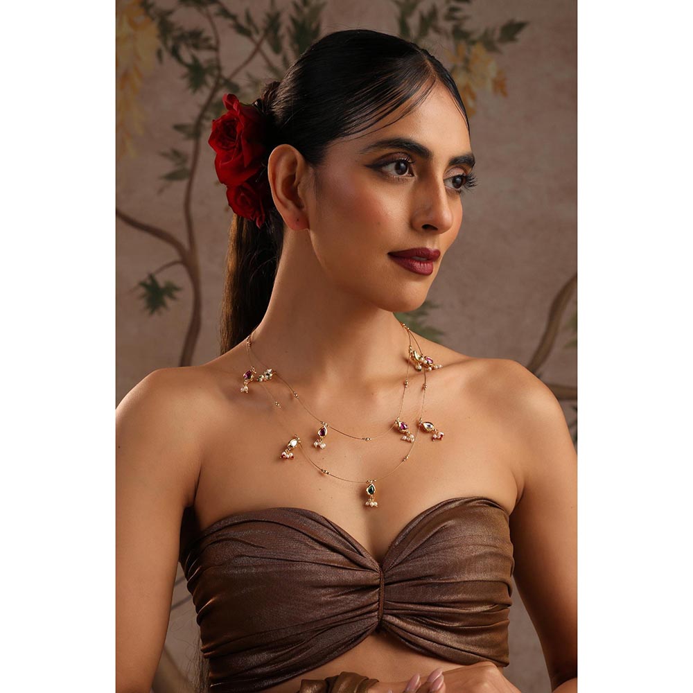 SWABHIMANN Sirohi Multicolour Polki Necklace