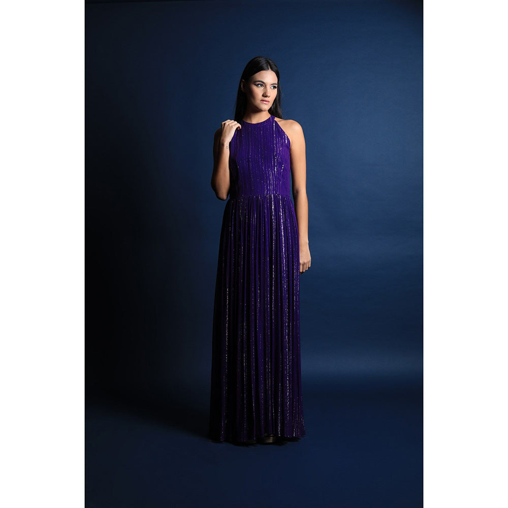 Swatee Singh Halter Neck Maxi Dress