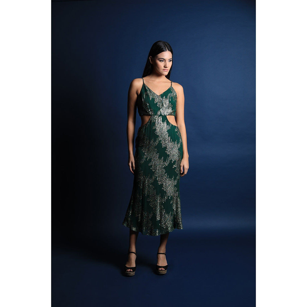 Swatee Singh Strappy Cut Out Asymmetric Dress