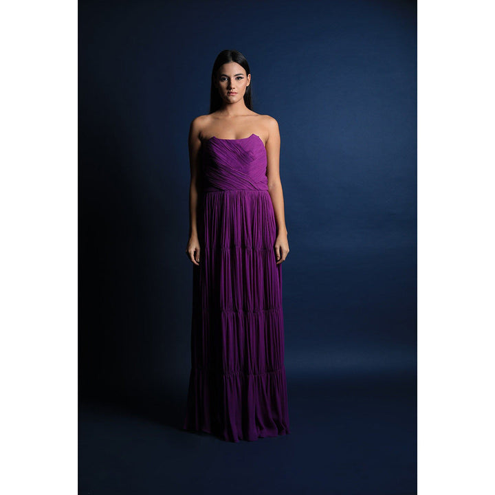 Swatee Singh Corseted Ruched Gown