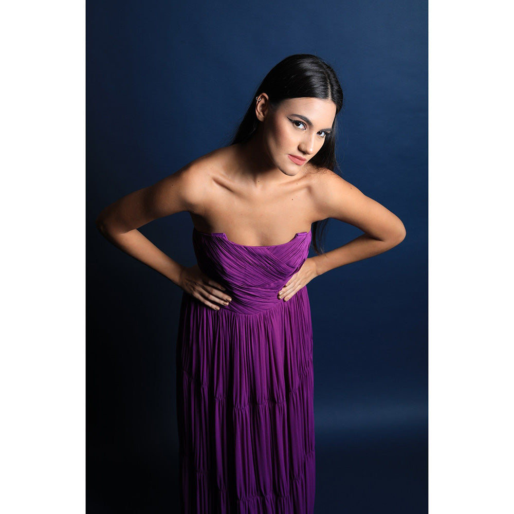 Swatee Singh Corseted Ruched Gown